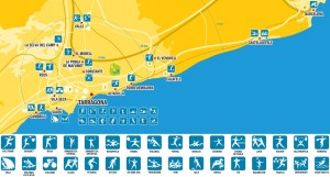 Mapa de les disciplines esportives de Tarragona2017