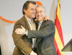 Imatge d'arxiu de Josep Poblet amb el president Artur Mas.