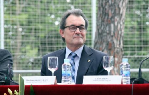 El president de la Generalitat, Artur Mas, a la festa de final de curs de l'escola Camp Joliu de l'Arboç