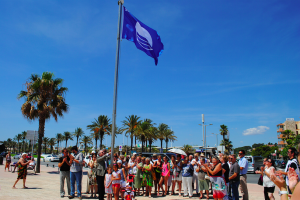 Bandera blava a la platja de Constantí.