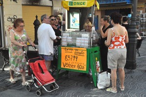 Imatge d'arxiu d'un punt de venda de l'ONCE